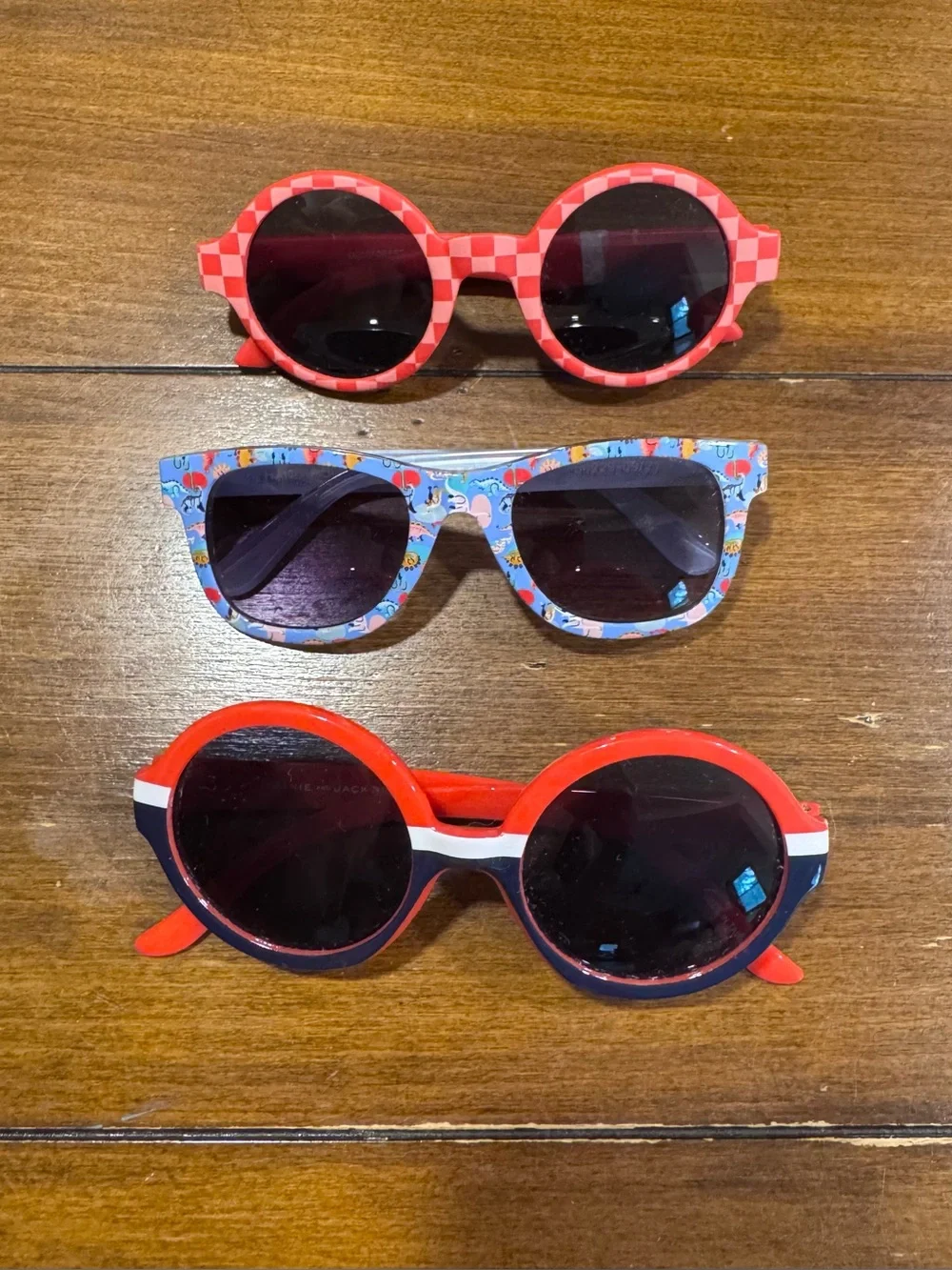 Set of 3 Kids' Patterned Sunglasses - Red, Blue, Multicolor Janie & Jack